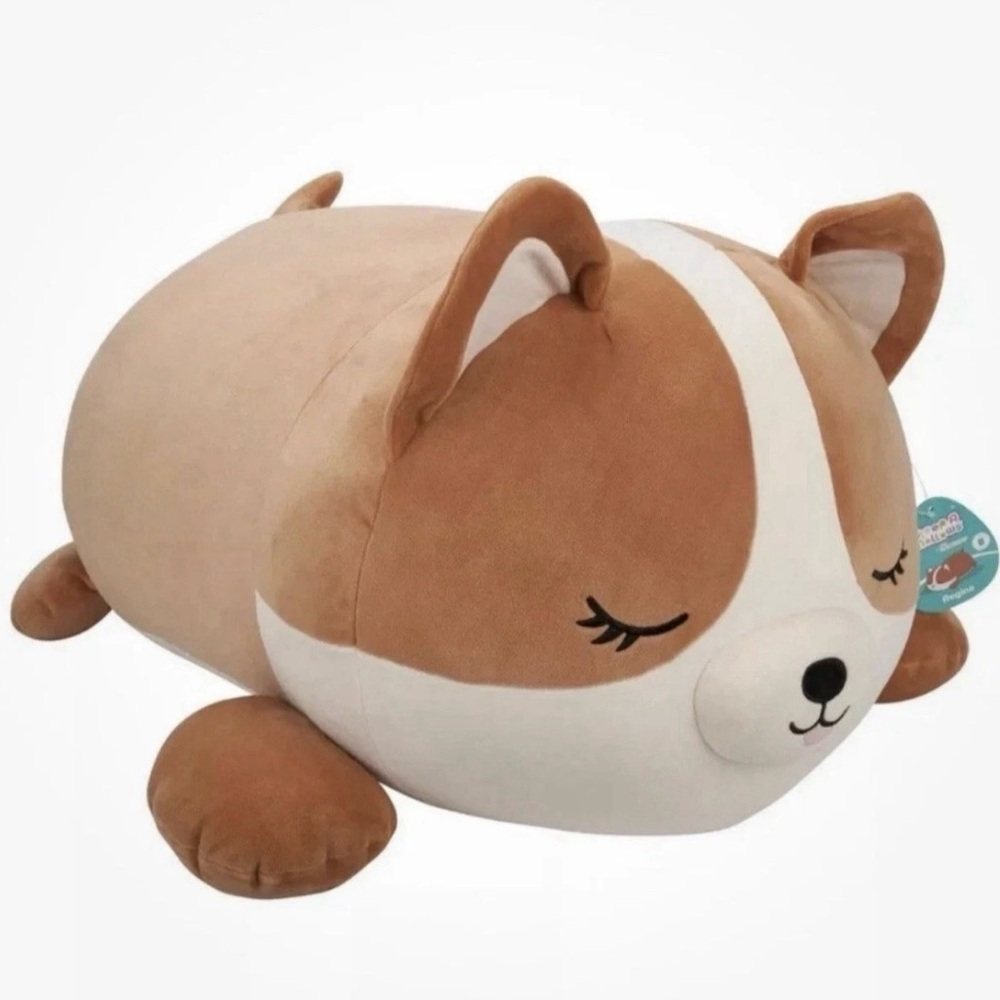 Squishmallows Jumbo Plush 30" Regina Corgi Dog Sleepamallows Brown/White - NEW
